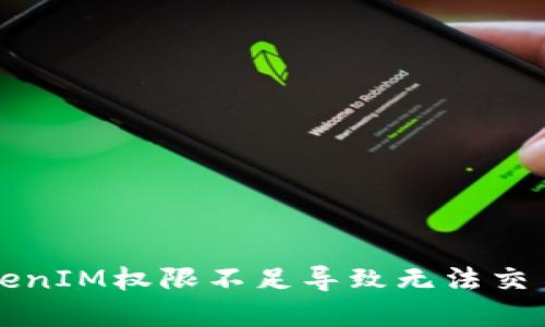解决TokenIM权限不足导致无法交易的问题